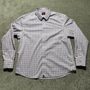 UNTUCKit Dolcetto Wrinkle Free Check Shirt XL Pink Plaid 100% Cotton